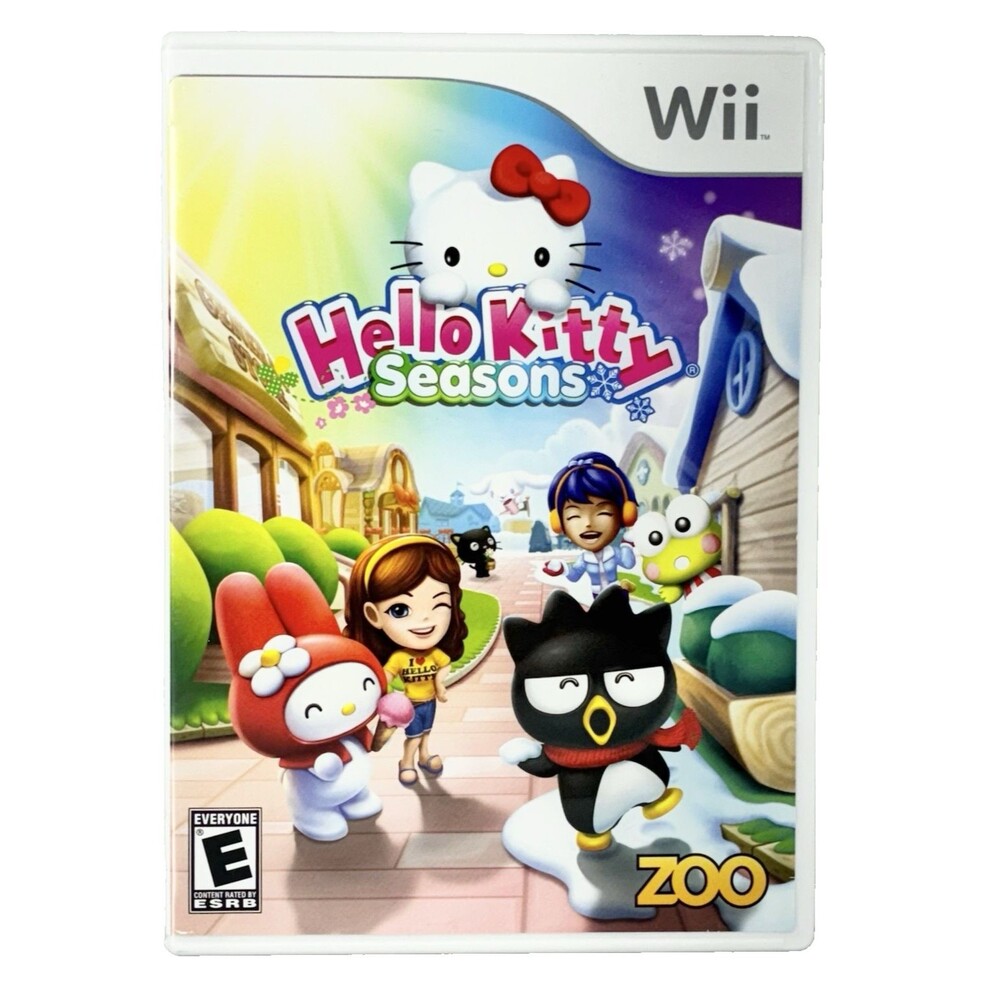 Hello Kitty Seasons Nintendo Wii 2010 Zoo Games Complete with Manual Tested